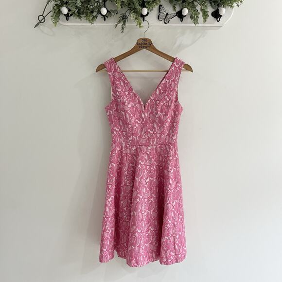 Anthropologie Dresses & Skirts - Maeve Anthropologie Fit n Flare Pink Floral Dress Size 2 Sleeveless VV2794